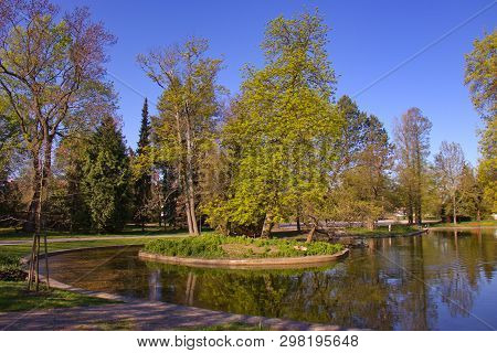 Botanical Garden In Olomouc City During Spring. Czech Republic