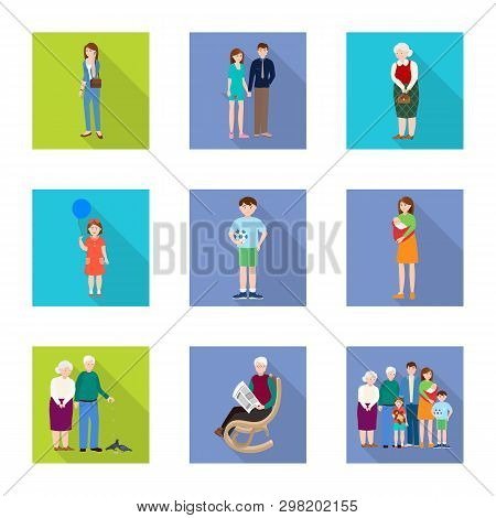 Isolated Object Of Generation  And Happy  Logo. Collection Of Generation  And Avatar  Stock Symbol F