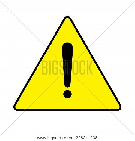 Warning Sign.warning Icon Drawing By Illustration.warning Symbol In Yellow Background Drawing By Ill