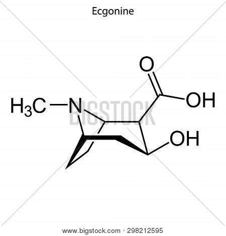 Skeletal Formula Of Ecgonine. Chemical Molecule . Template For Your Design . Template For Your Desig