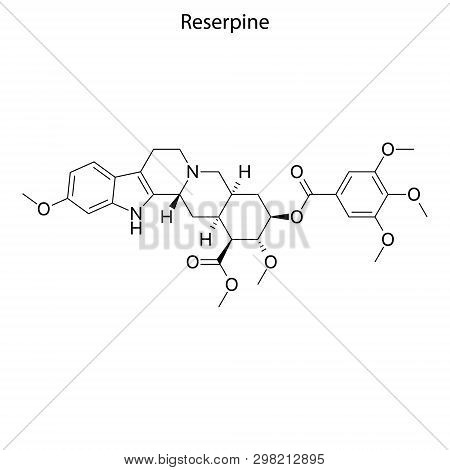 Skeletal Formula Of Reserpine. Chemical Molecule . Template For Your Design . Template For Your Desi