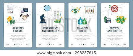 Business Finance, Investment And Strategy, Financial Chart, Growth And Profits. Internet Website Ban