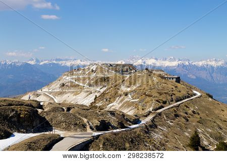 Abandoned Barracks On Grappa Mountain, Italy. Cold War Landmark
