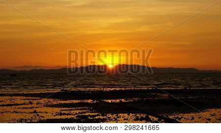 Sunset In Krabi, Thailand On A Spring Evening