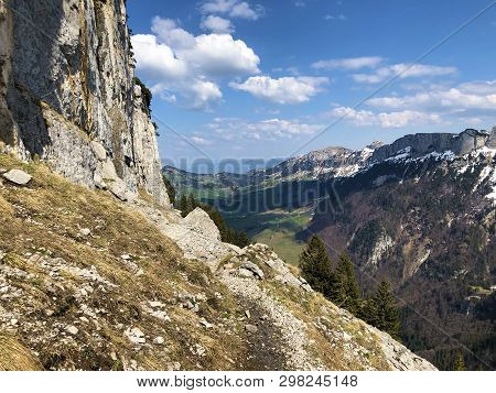 Füessler Cliff Or Füessler-felsen (fueessler-felsen Or Fuessler-felsen) On The Ebenalp Alpine Hill A