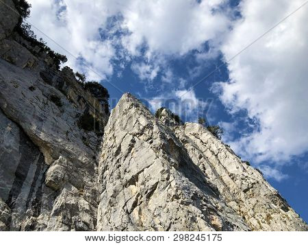 Füessler Cliff Or Füessler-felsen (fueessler-felsen Or Fuessler-felsen) On The Ebenalp Alpine Hill A