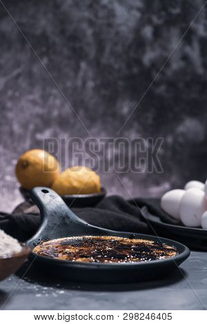 Leite Creme, Portuguese Desert Similar To Creme Brulee, Cream Brulee And Burnt Cream.