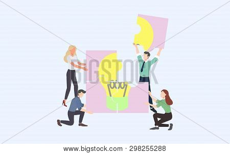 Creative Brainstorming Business Process And Business Strategy Concept For Team Building ,co-working 