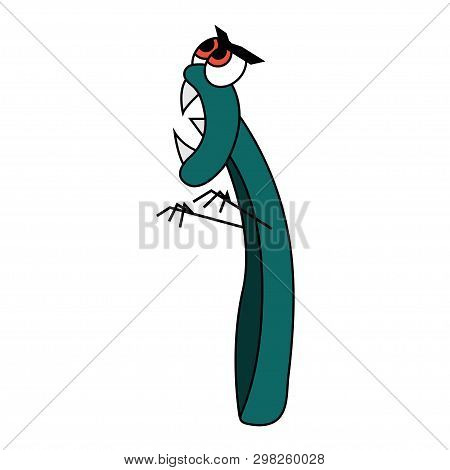 Very Angry Razor. Isolated Stock Vector Illustration