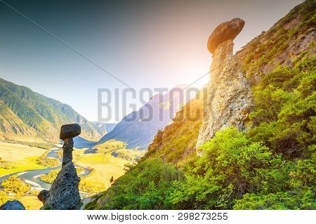 Natural Boundary Akkurum With Rock Formations 