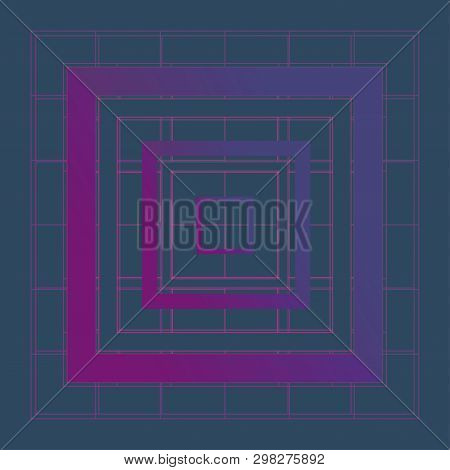 Purple Squares Background, Can Be Used As Pattern Purple Pink Gradient.