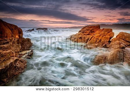 Bermagui Rocky Coastline A Haven For Fisherman And Photographers Who Brave The Conditions , Views Th