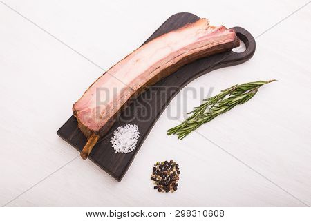 Food, Cuisine And Horsemeat Concept - Close Up Of Delicious Horse Meat