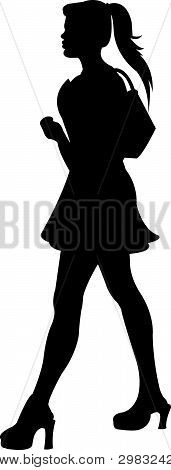 Silhouette de modèle de mode