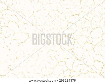 Vector Gold Chic Texture. Patina Scratch Golden Distress Grunge Background. Gold Distressed Effect.