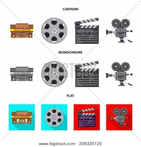 Vector Design Of Television And Filming Symbol. Set Of Television And Viewing Stock Vector Illustrat
