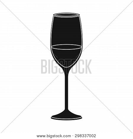 Isolated Object Of Wine And Glass Icon. Set Of Wine And Transparent Vector Icon For Stock.
