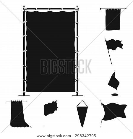 Isolated Object Of Material And Media  Symbol. Collection Of Material And Textile  Vector Icon For S