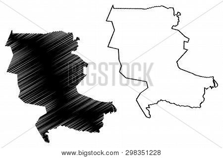 Jizzakh Region (republic Of Uzbekistan, Regions Of Uzbekistan) Map Vector Illustration, Scribble Ske