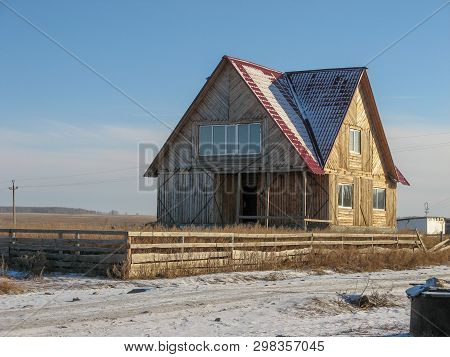 Travel To Border Of Russia And Kazakhstan , Photo Of Some Small Villages And Cities On Way, Khutorka