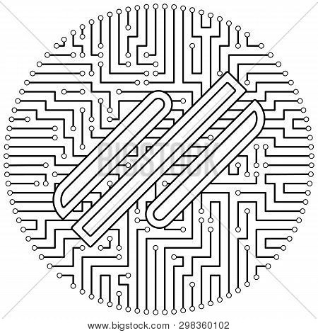 Signatum - Cryptocurrency Coin. Vector Thin Line Design Single Isolated Icon. Lineart Illustration O