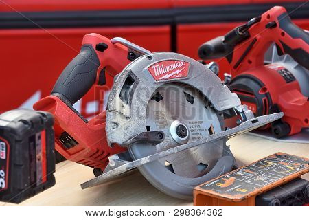 Vilnius, Lithuania - April 25: Milwaukee Power Tools On April 25, 2019 In Vilnius Lithuania. The Mil