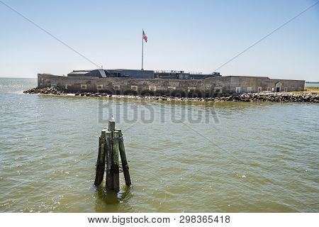 View From The Boat Of Fort Sumter National Monument In Charleston Sc. Usa
