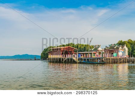 Chanthaburi, Thailand: April 15, 2019 Scenery Of Fishing Village (the No-land Village) On April 15,2