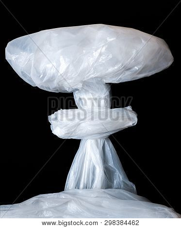 The Future Atomic Bomb Is Plastic Pollution, The Shape Of An Atomic Bomb Explosion Made Of Plastic B