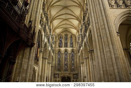 View Of The South Transcept Of Beverely Minster From The Choir, Beverley, East Riding Of Yorkshire, 