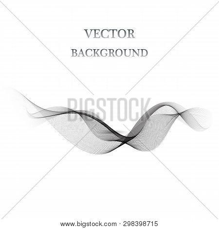 Abstract Vector Background, Transparent Waved Lines For Brochure, Website, Flyer Design.