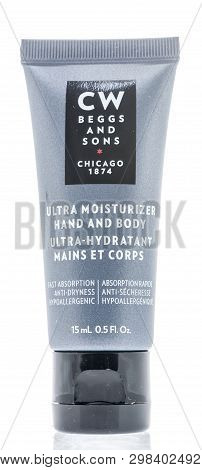 Winneconne, Wi -  26 April 2019: A Package Of Cw Beggs And Sons Ultra Moisturizer Hand And Body On A