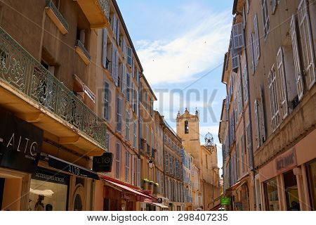 Provence France - 21 June 2016: Streets At The Heart Of Aix-en-p
