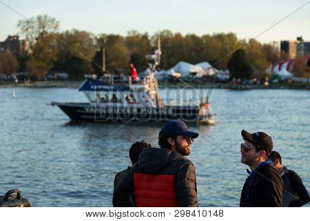Vancouver, Bc, Canada - Apr 20, 2019: A Vancouver Police Boat Patrolling The Harbor At The 420 Festi