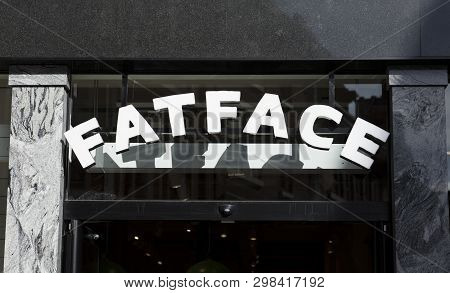Fatface Sign In The City Centre, Nottingham, Nottinghamshire, Uk - 3rd April 2018