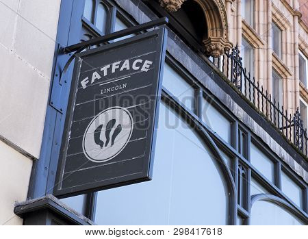 Fatface Sign On The High Street, Lincoln, Lincolnshire, Uk - 5th April 2018