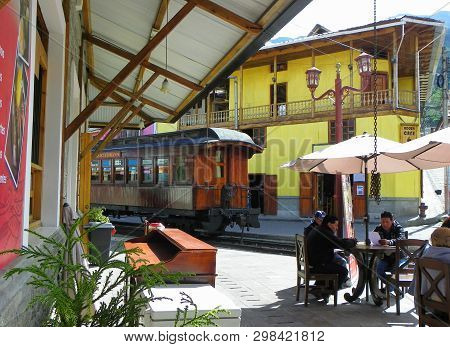 Alausi, Ecuador - February 18, 2015: Tourist Railway From Alausi To Nariz Del Diablo Or Devil Nose. 
