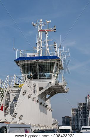 London, Uk - 15 April 2018: Dame Vera Lynn Is The Free Woolwich Ferry Across The Thames In London