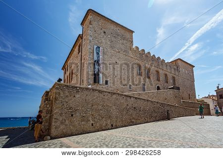 Antibes, France - 15 August, 2017: Castle Grimaldi, Pablo Picasso Museum In The Old Town Of Antibes