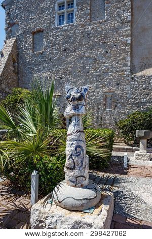 Antibes, France - 15 August, 2017: Pablo Picasso Museum Located In The Chateau Grimaldi In The Old T