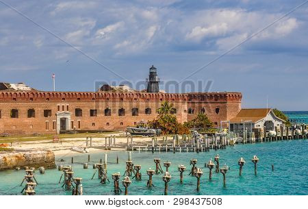 Approaching Fort Jefferson At Dry Tortuga National Park