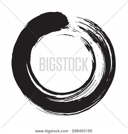 Japanese Enso Zen Circle Brush Vector Illustration Icon