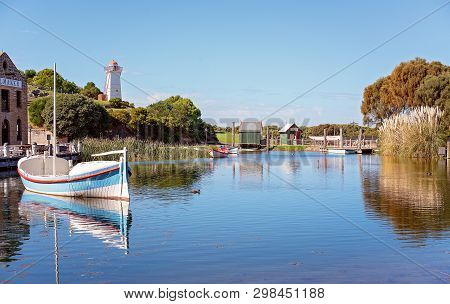 Warrnambool, Victoria, Australia - April 16th 2019: Flagstaff Hill Maritime Museum,the Recreated 19t