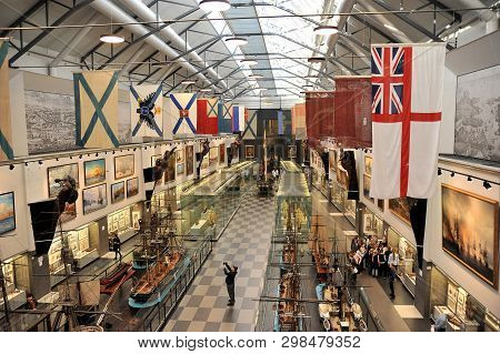 St. Petersburg, Russia-october 25, 2018: Peter The Great Boat At The Navy Museum