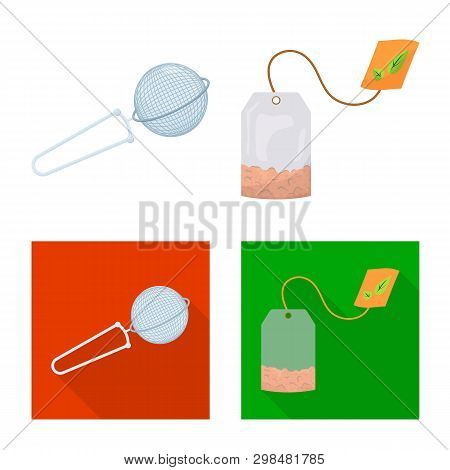 Vector Design Of Healthy And Floral  Logo. Set Of Healthy And Gradient Stock Vector Illustration.