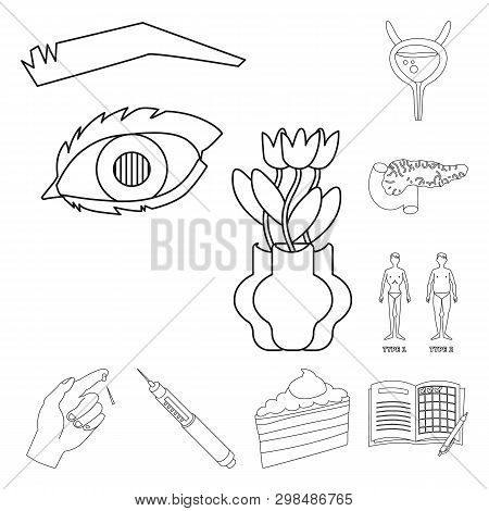 Isolated Object Of Mellitus And Diabetes Symbol. Collection Of Mellitus And Diet Stock Symbol For We