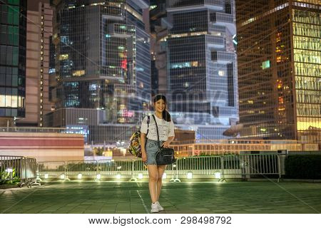 Admiralty, Hong Kong Island, Hk - September 2018 : Photo Of Lippo Building (bond Centre) Twin Tower 