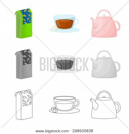 Vector Design Of Healthy And Floral  Sign. Collection Of Healthy And Gradient Vector Icon For Stock.