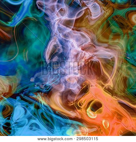Detailed Rendiring Of Flame Fractal For Art, Illustration And Design