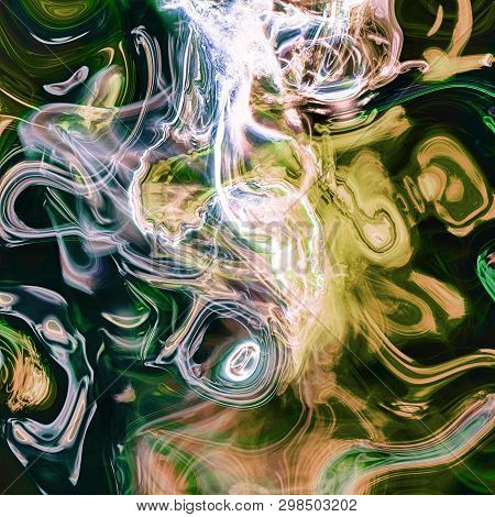 Detailed Rendiring Of Flame Fractal For Art, Illustration And Design